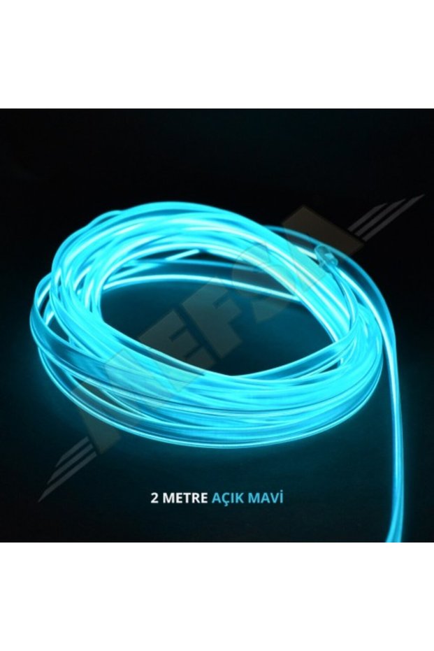 2 Meters Ice Blue Rope Neon Led - Vehicle Car Interior Glove Box Led Colorful