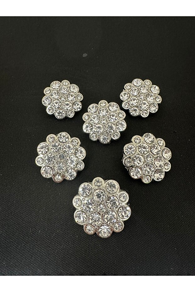 Polnet Button Silver Stone Evening Dress Jacket Design Button - 1