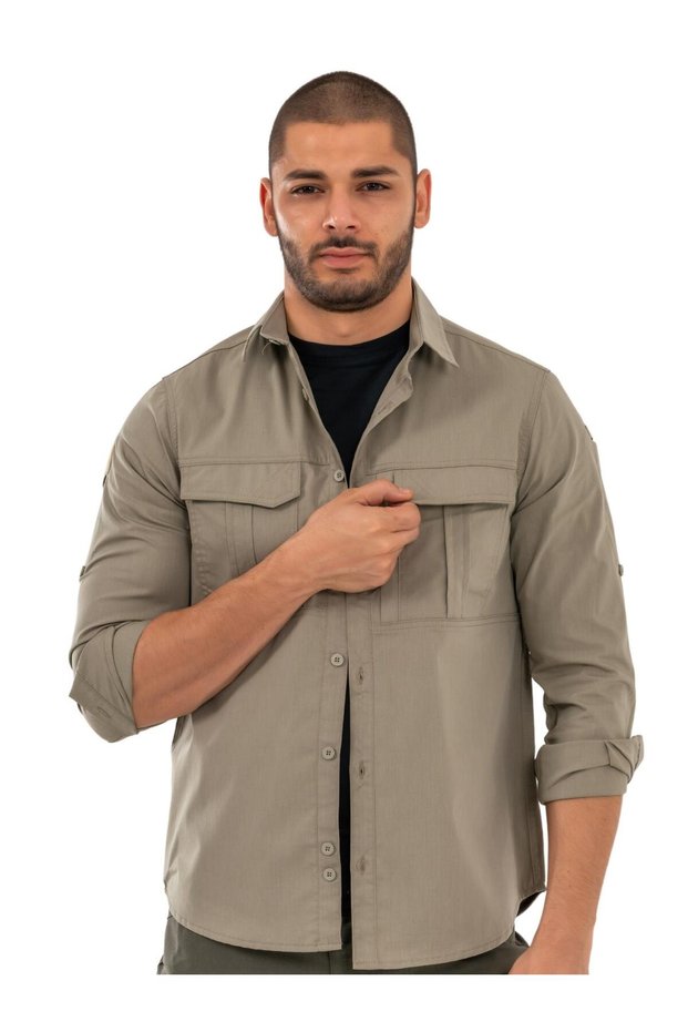 Outdoor Tactical Shirt Zipper Pocket Protection Swat Shirt - 424