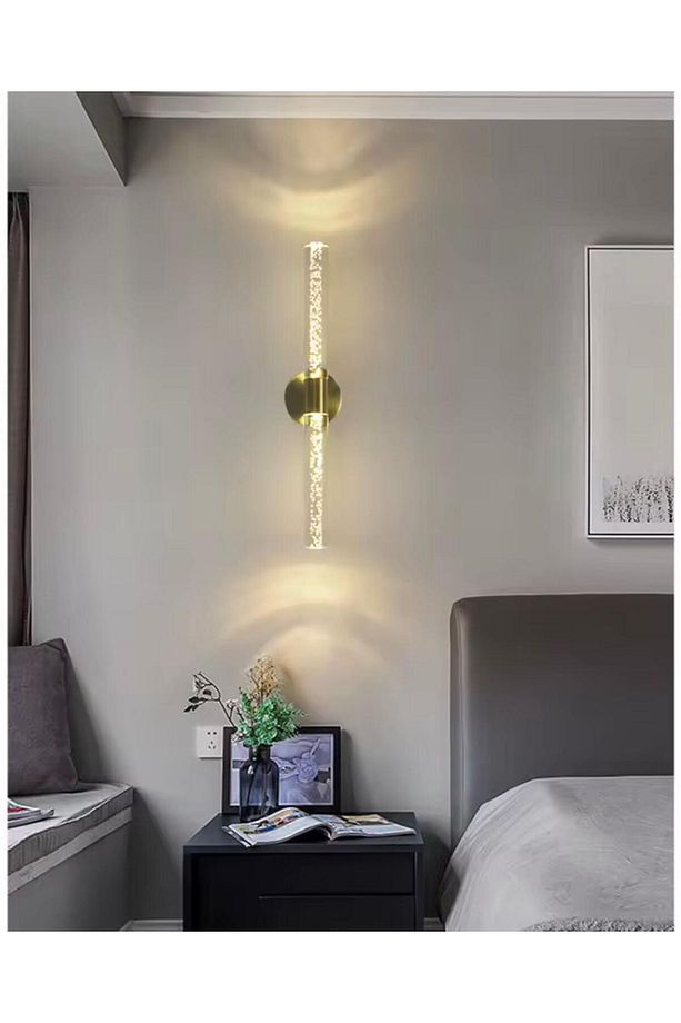 38cm Ledli,DuvarAplik,Kabarcıklı Cam,aplik,Yatakbaşı,Modern,Dekoratif,Koridor, 3000K (1ADET) - 1