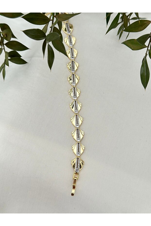 سوار حجري منقوش على شكل ورقة شجر يعادل العلامة التجارية - 5