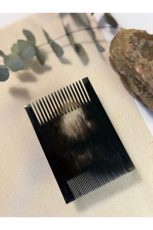 Domestic Production Buffalo Horn Bone Comb Kt-149 Reversible Tooth Comb Handmade Natural Comb