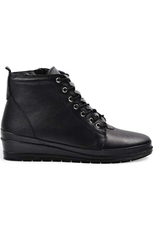 Genuine Leather Boots 7685 Black
