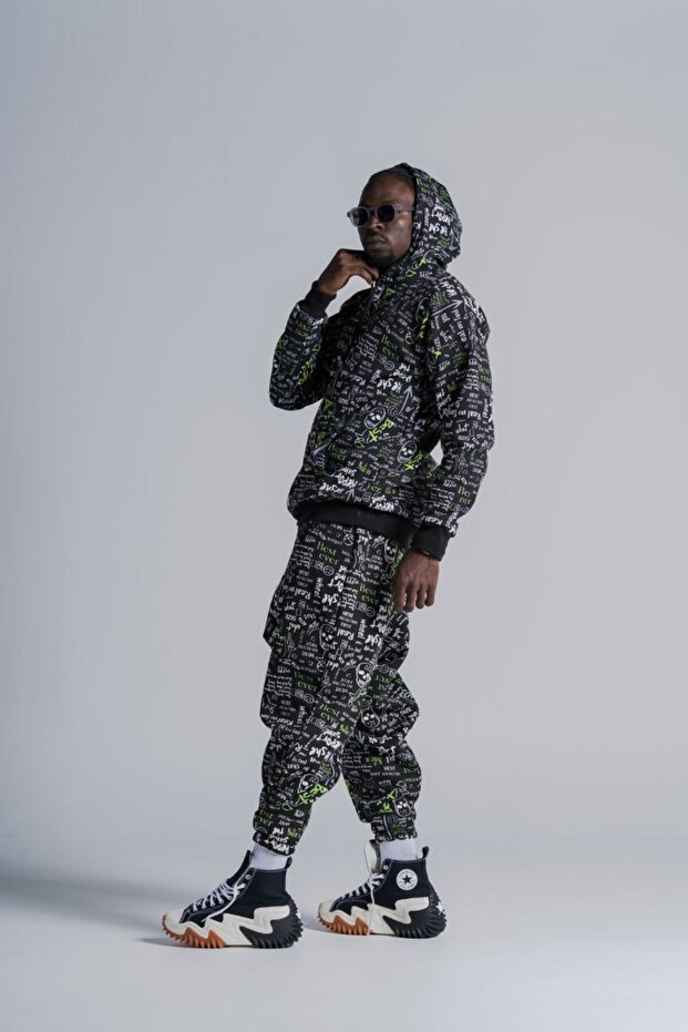 Patterned Men's Sweatshirt - 1