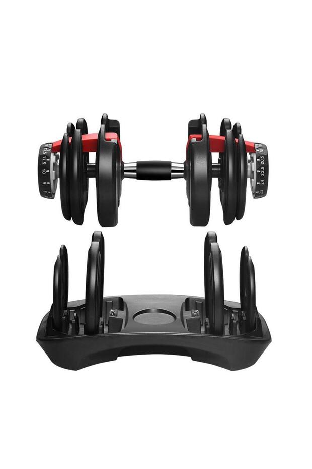 24kg Ayarlanabilir Dambıl Seti (1 ADET) Profesyonel 1. Kalite Dumbbell Kolay Kullanım Ev Iç - 6
