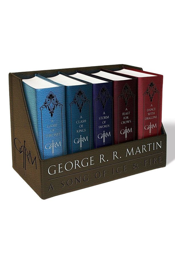 A Game Of Thrones - (SONG OF ICE AND FİRE SERİES) Leather Cloth Boxed Set - Leather Bound - 5