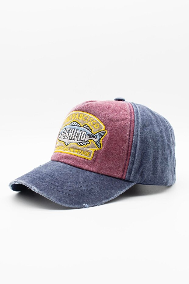Vintage Fish Logo Denim Hat | San Francisco Trucker Kep