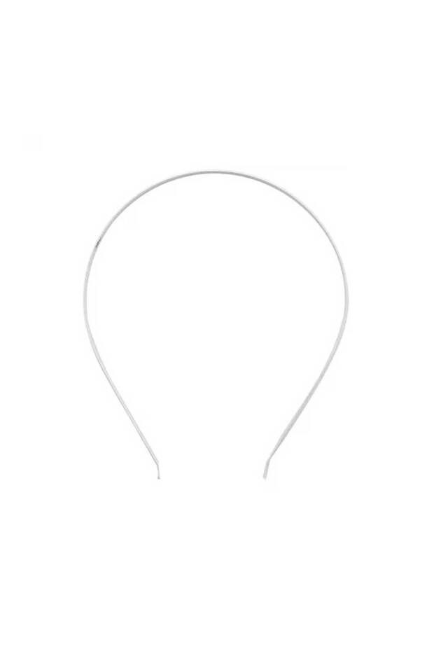 Undecorated Wire Crown Metal 3 mm (12 Pcs) White