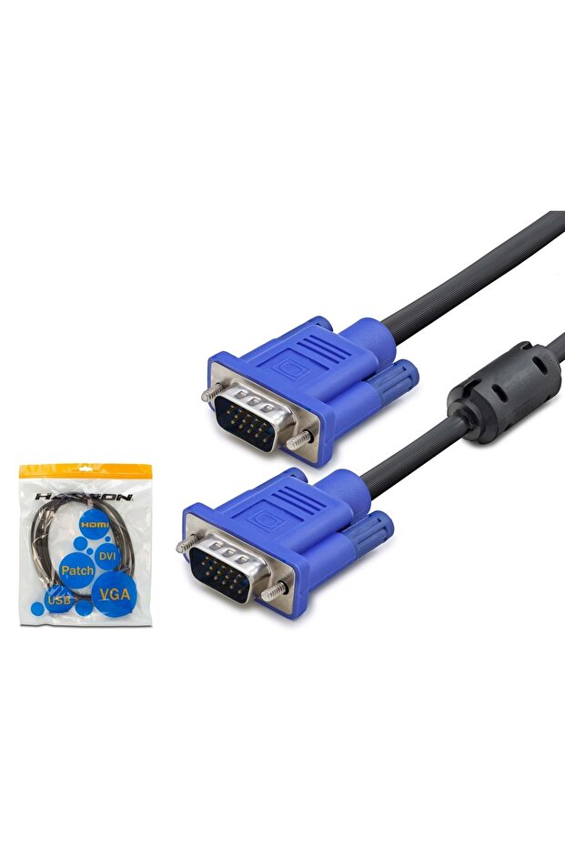 كابل VGA HDX7816 بقطر خارجي 8.0 مم، جودة عالية، طول 25 متر - أسود أزرق