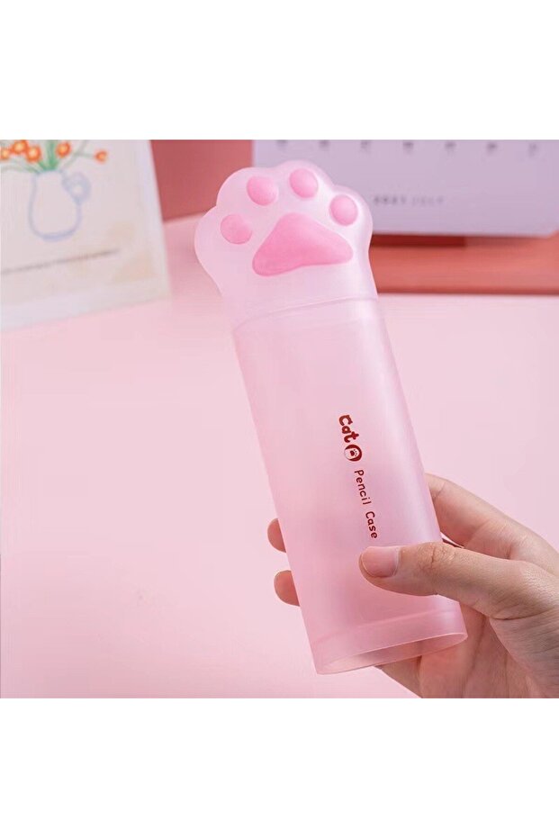 Paw Pen Holder Box, Pink, 19X6-