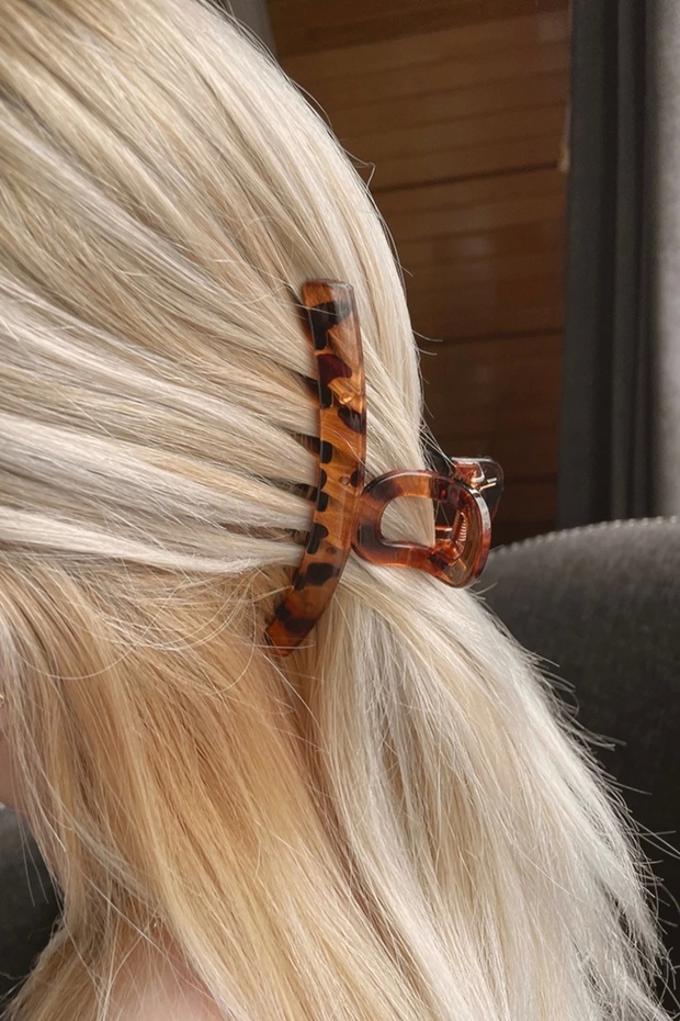 Brown Leopard Patterned Latch Buckle - 1