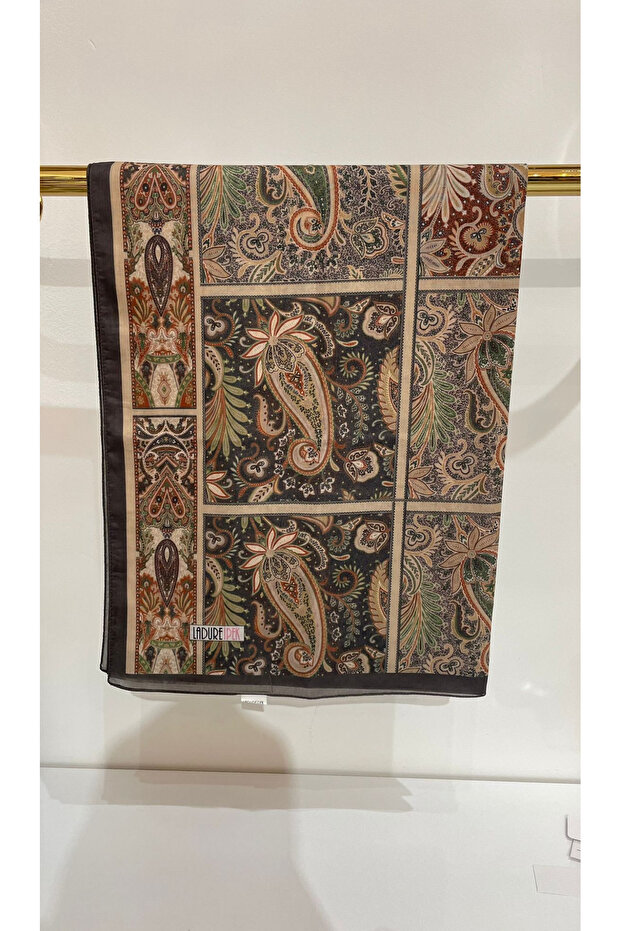 Lüks pamuk ve modal ipek karışımı şal. - 1