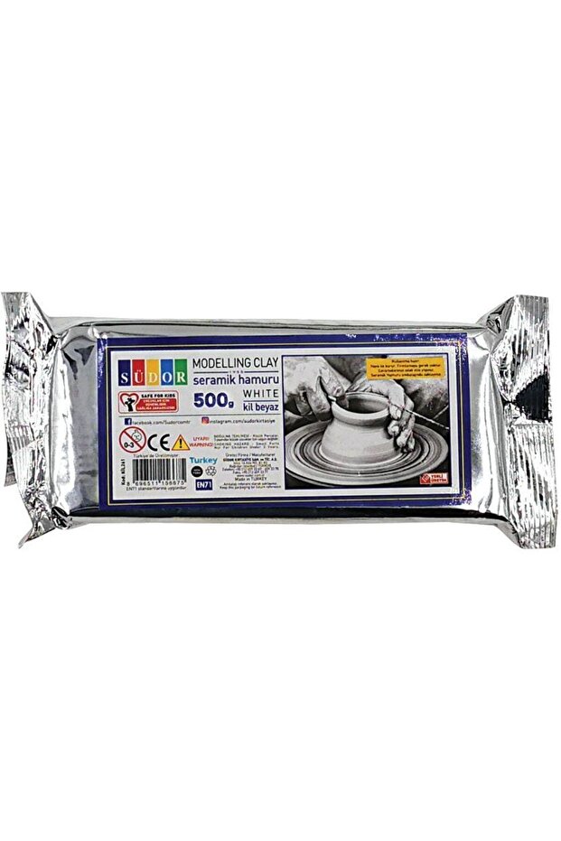 عجينة سيراميك / طين أبيض 500 جرام