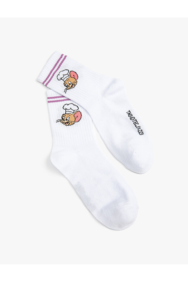 Tom and Jerry Licensed Embroidered Socks
