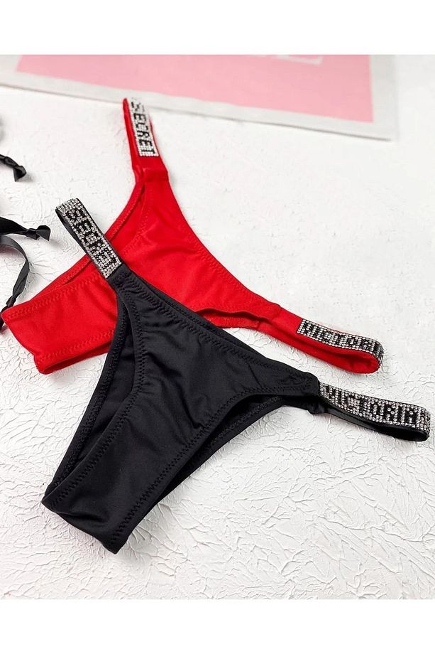 Taşlı Victoria String Tanga - 3