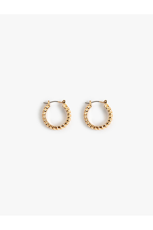 Hoop Earrings Twist Three Rows