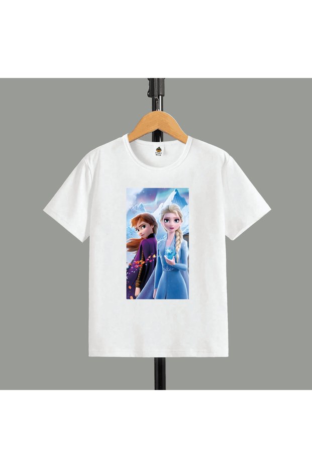 Elsa Printed Premium Crew Neck Cotton Short Sleeve Kids and Teenage T-Shirt