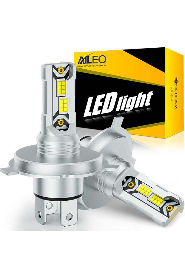 H4 6500K White AILEO 2PCS 85W 18000Lm H4 Led Lights High Power For Car Headlight High Low Beam Autom
