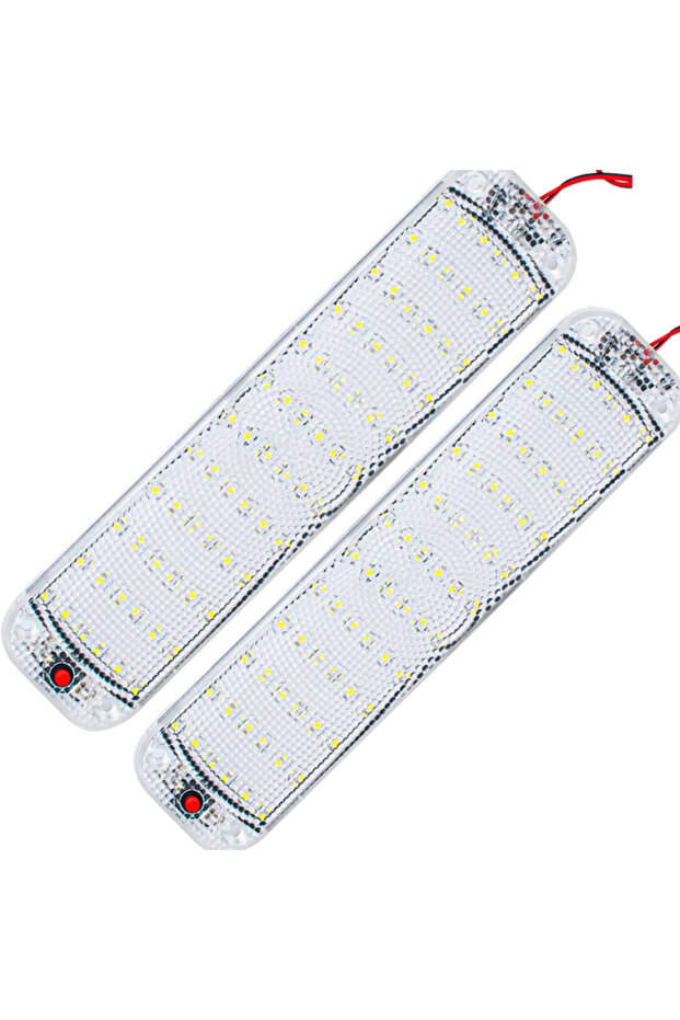 3370-1 شريط إضاءة LED داخلي للسيارة مكون من قطعتين مزود بمفتاح إضاءة داخلية للسيارة