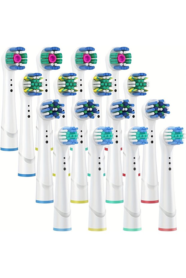 Combination 16pcs 4/12/16Pcs Replacement Toothbrush Heads Compatible with Oral-B Braun Professional