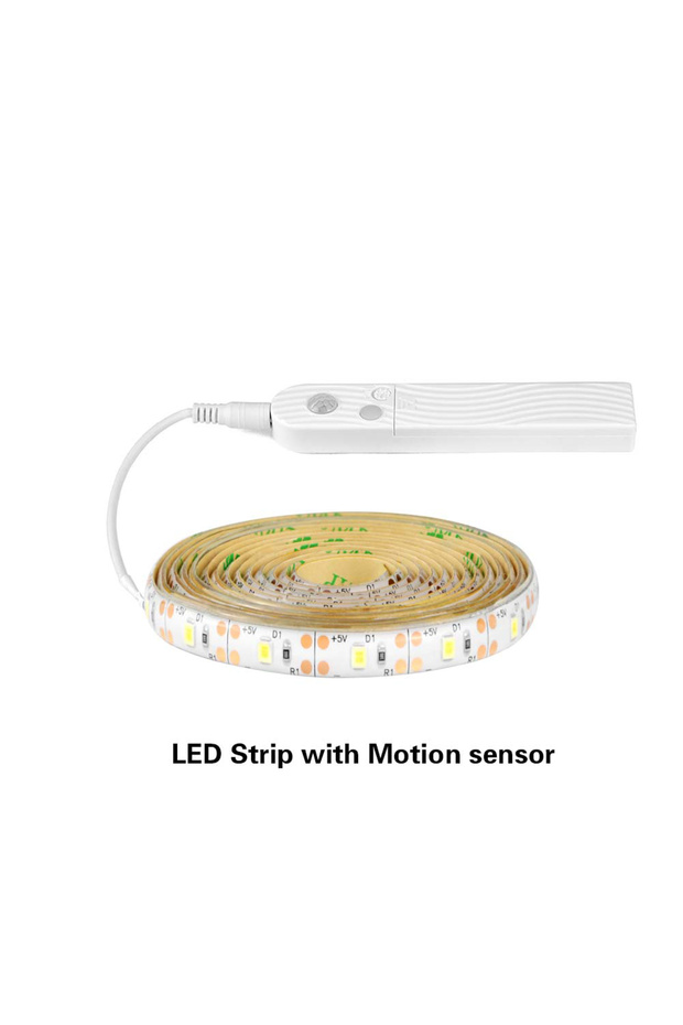3m Warm White Motion Sensor Strip LED Under Cabinet light LED Strip led Lamp with Wireless PIR Motio - 1