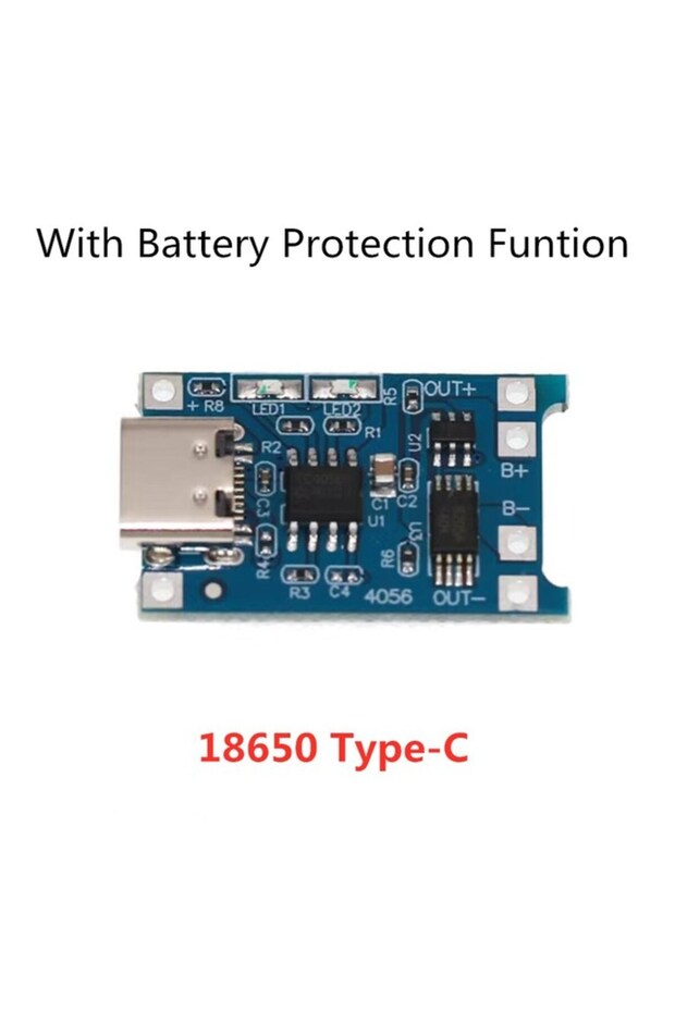 5 قطع 18650 Type-c 2/5 قطع Type-C Micro Mini 5V1A 18650 TP4056 وحدة شاحن بطارية الليثيوم للشحن