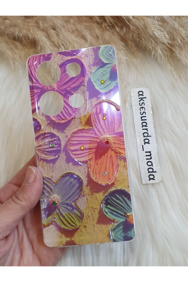 Xiaomi Redmi Note 13 Pro 4g Compatible Hologram Flowers Case