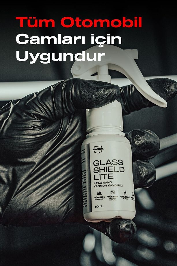 Glasshield Lite Nano Yağmur Kaydırıcı-Cam Yüzey Seramik Kaplama Spreyi-1 Yıl Dayanım-50ml - 8