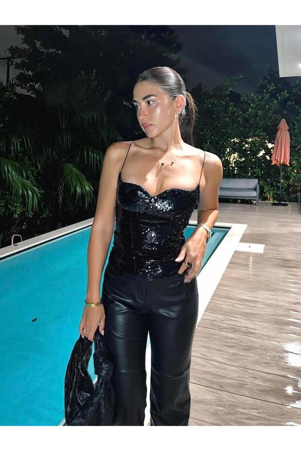 Askılı Payet Bluz - 2