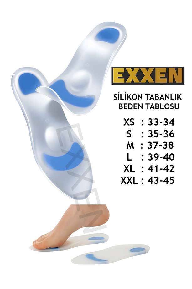 Tam Ortopedik Anatomik Silikon Ayakkabı Tabanlığı Topuk Dikeni Tabanlık - 1