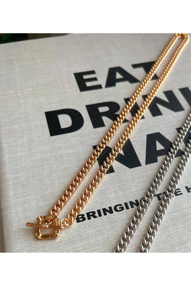 KALIN KİLİTLİ MODEL ÇELİK KOLYE - 1