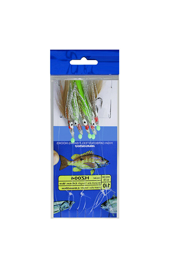 Other Sabiki Fishing Rigs Baits Soft Octopus Lure Luminous Glow Bead Feather Fish Skin String Hooks