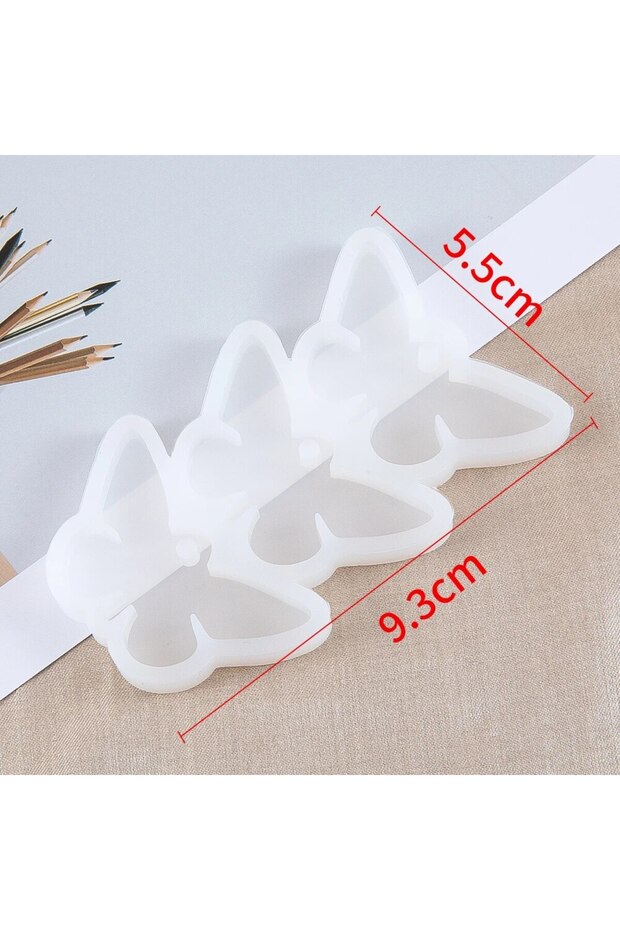 9.3x5.5cm 1PC Reusable Silicone Mold Butterfly Silicone Mold for Jewelry Making Pendant Earrings Key