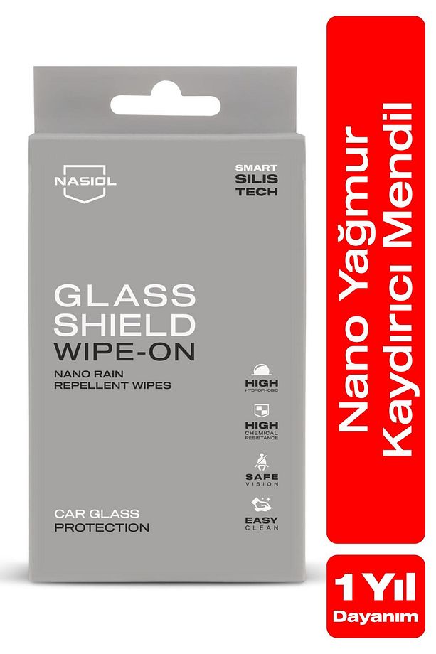 Glasshield Wipe-On Nano Yağmur Kaydırıcı Mendil-Cam Yüzey Seramik Kaplama-1 Yıl Dayanım - 1