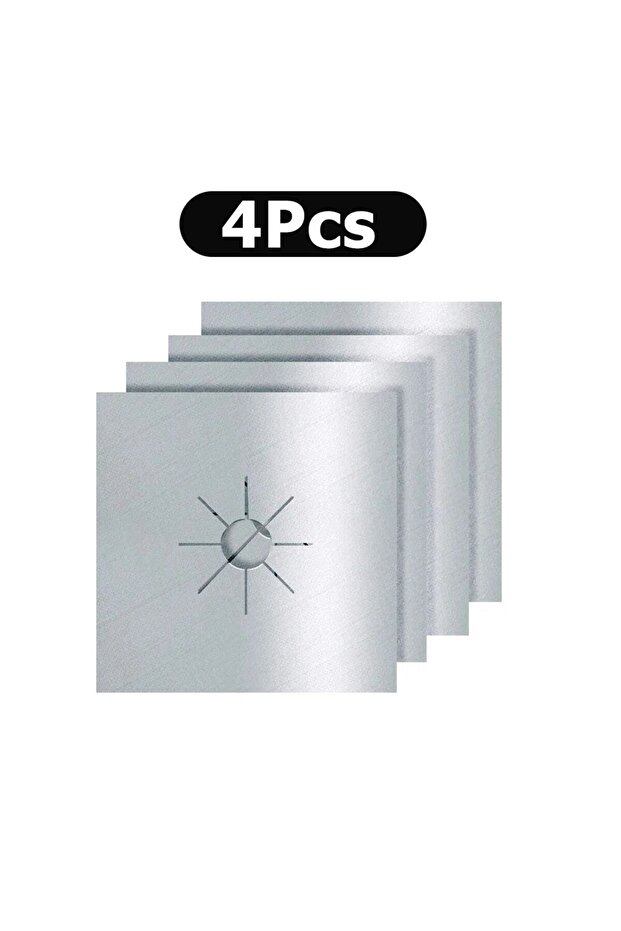 4PCS Silver 4/8PCS Stove Protector Cover Liner Gas Stove Protector Gas Stove Stovetop Burner Protect