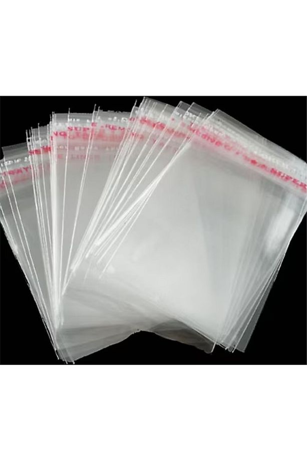 Yapışkanlı Şeffaf Poşet 50 Adet Hediyelik Poşeti 10x14 cm - 1