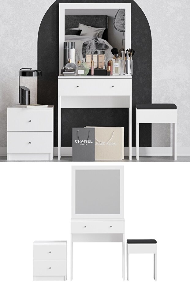 Nice Makyaj Masası Beyaz - 1