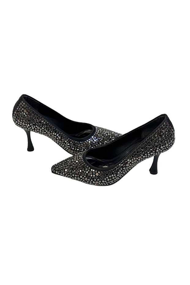 Kafkaslar Kadeh Heel Stone Embroidered Stiletto Shoes