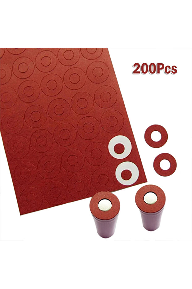 200pcs Battery Insulator Insulation Ring Adhesive Cardboard Paper For-18650 Battery Insulation Ga...