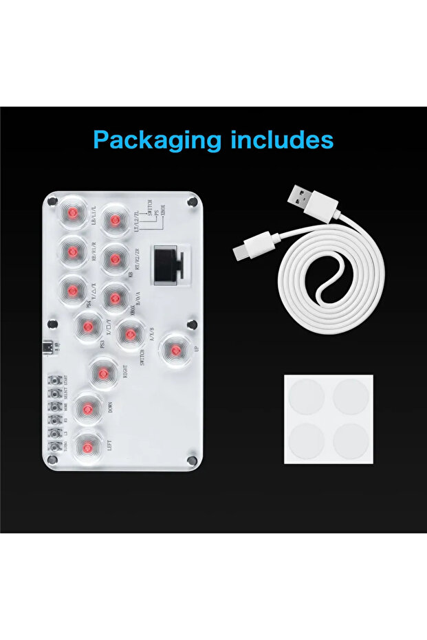 Pro-slient Red Rgb Arcade Hitbox Keyboard Arcade Fightstick Controller For Ps4/ps5/switch Arcade Hit - 1