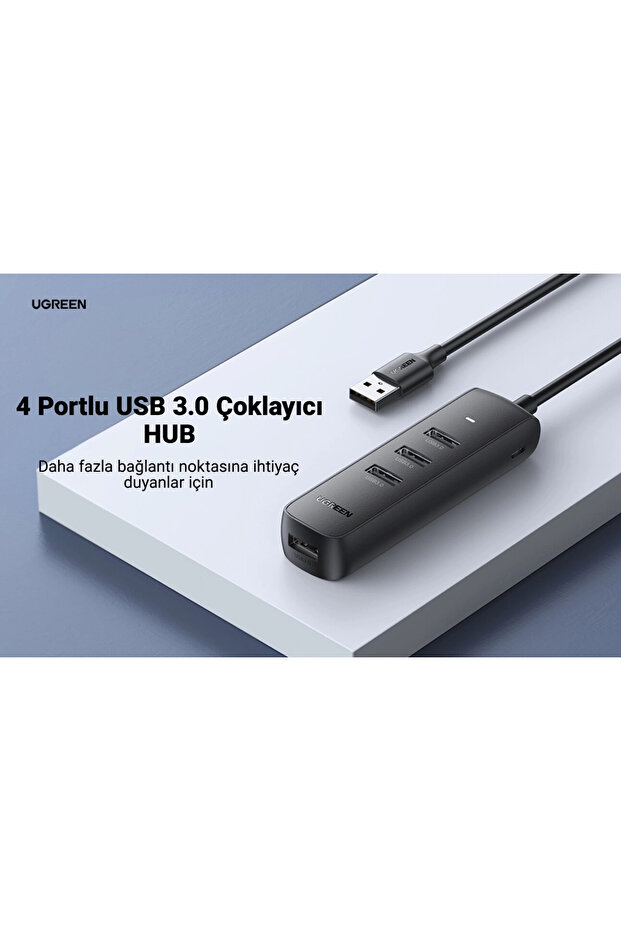 USB 3.0 4-Port Hub 0.25m Siyah - 10915 - 7