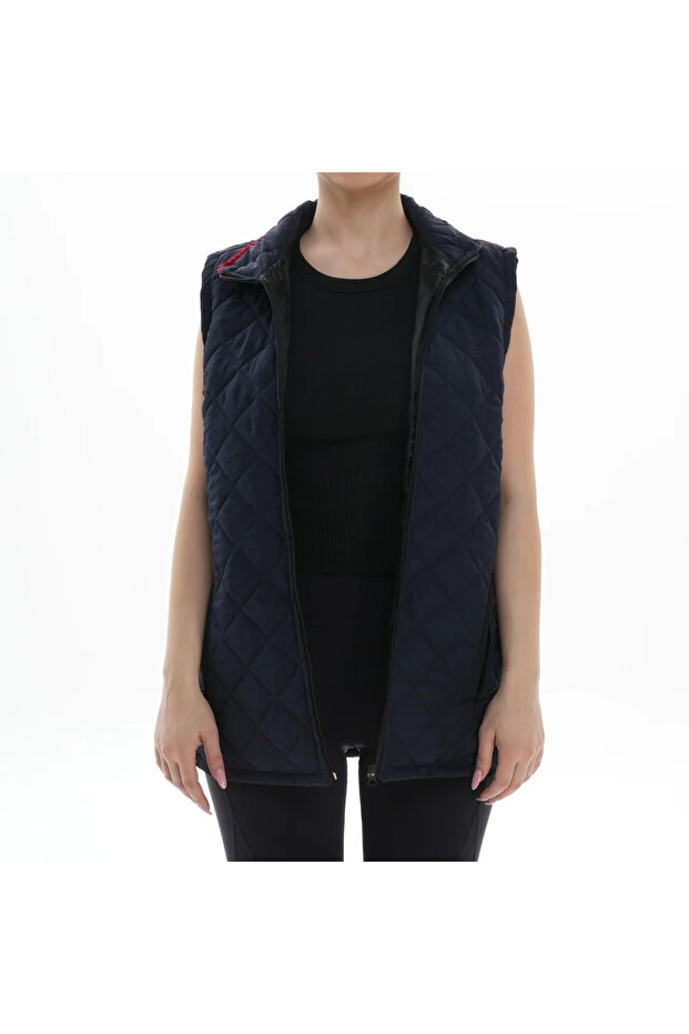 سترة بنمط البقلاوة باللون الأزرق الداكن - 1