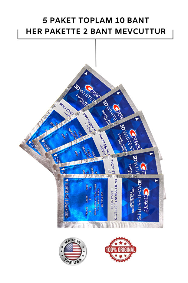 3d Whitestrips Professional Effects Advanced (5 Paket / 10 Bant) - 2
