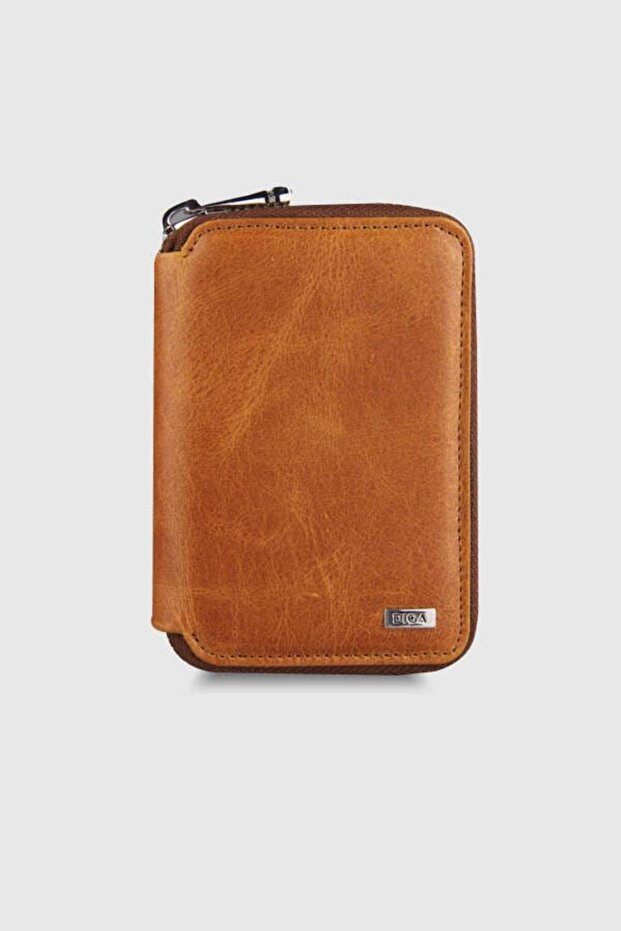 796 DG.03 MİNİ GERÇEK DERİ CRAZY CRAZY TABA CÜZDAN - 1