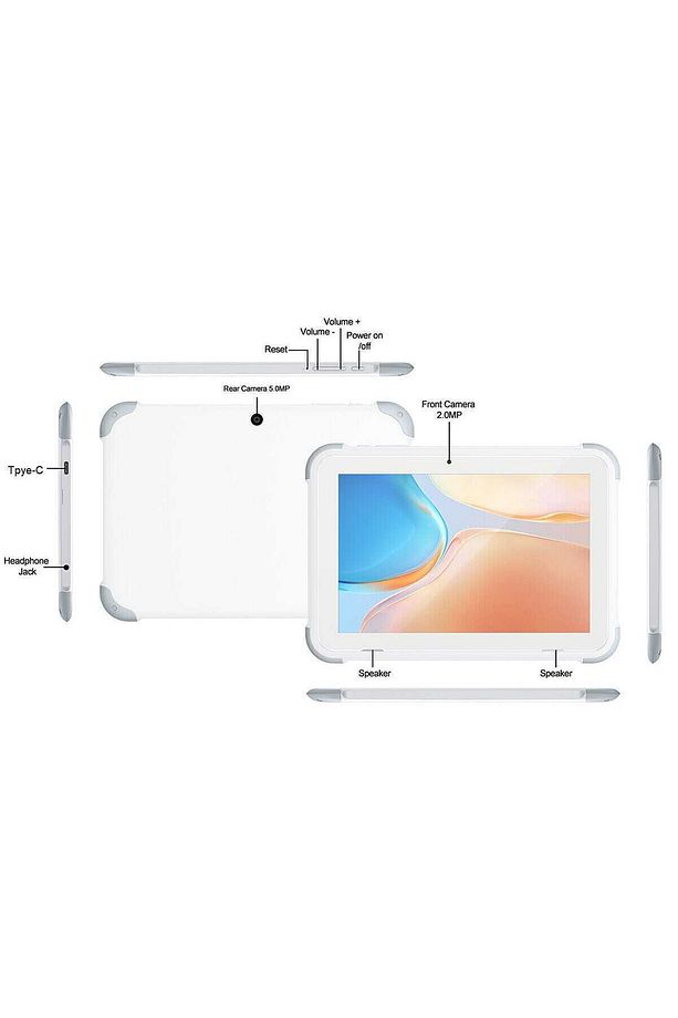 8 Inç Çift Sim Kartlı 4g Tablet,4500 Mah, Type-c Şarj, 5g Wi-fi, Android 9.0, 2 Gb Ram - 7