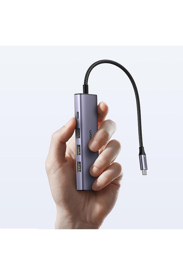 5-in-1 USB-C 100W PD 4K HDMI Hub Çoklayıcı, Gri - 15596 - 7