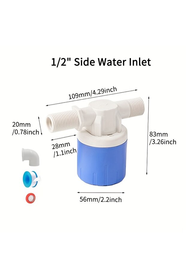 1" Upper Water Inflow Fully Automatic Water Level Control Float Valve, Automatic Shut-Off Mini Float - 2