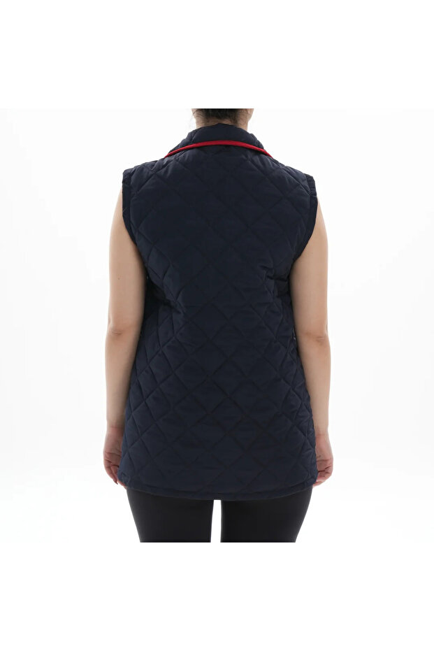 سترة بنمط البقلاوة باللون الأزرق الداكن - 4