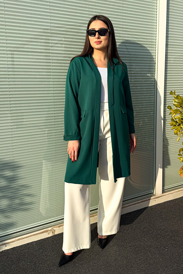 Jachetă lungă de damă, mărime mare, 2335 - 1