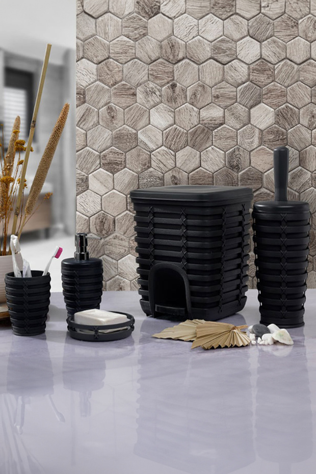 Palm 5'li Banyo Seti - Gri - 1